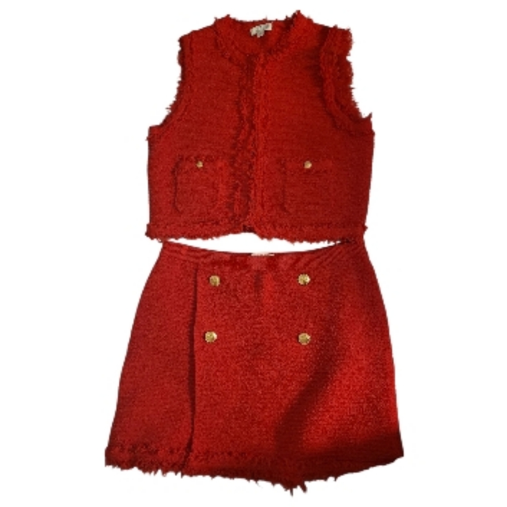 J. Crew Red Skirt Set - Picture 2 of 9